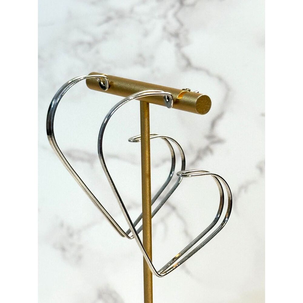 Abstract Heart Half Hoop Earrings | Valentine's Day